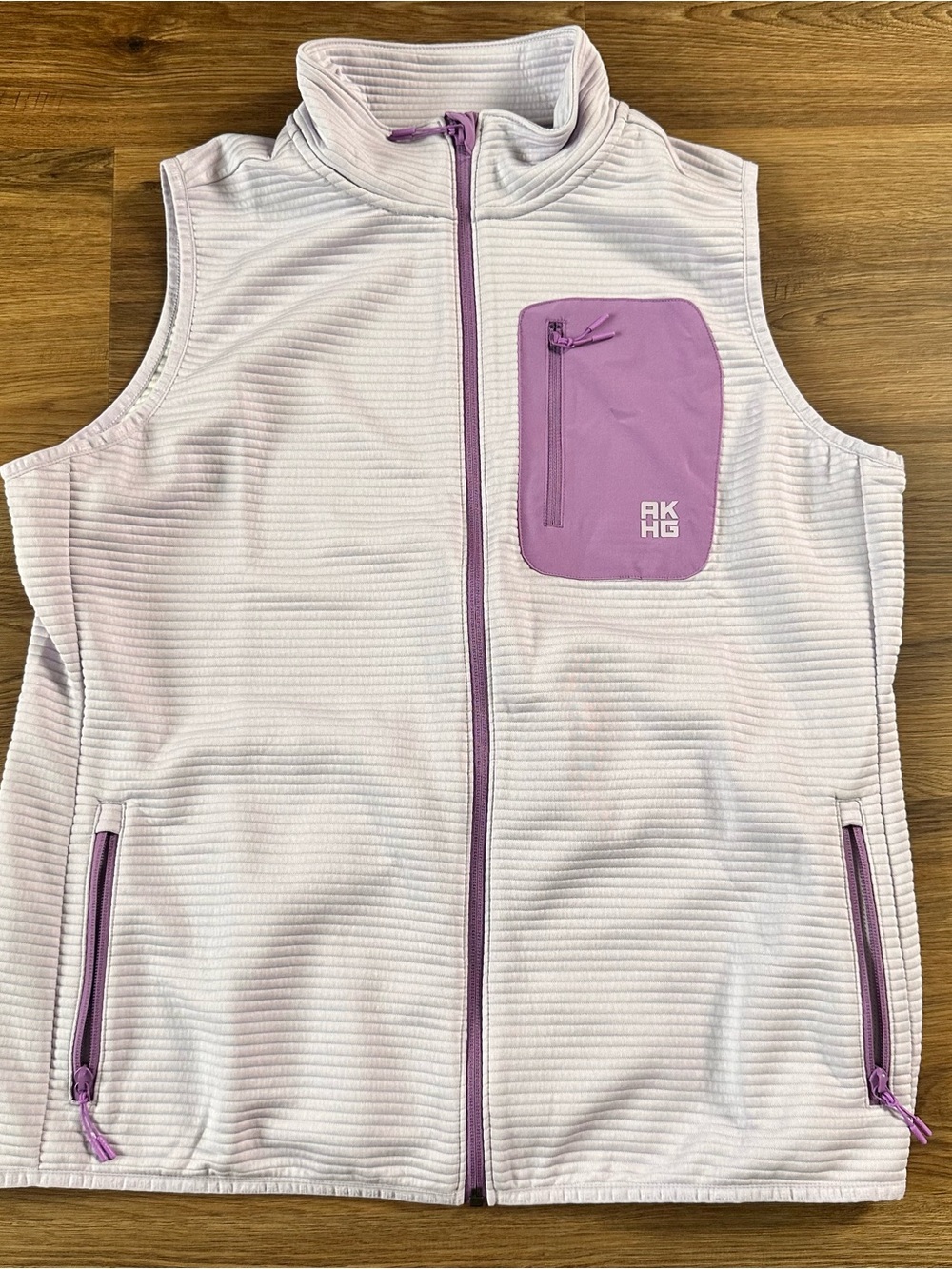 Alaskan Hardgear Vest Women XL Purple Blackburn Performance Fleece Zip 91610 EUC